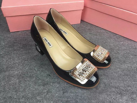 MIUMIU Shallow mouth Block heel Shoes Women--009
